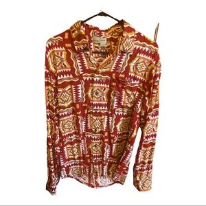 Kenny Flowers Limited Edition Aztec pattern long sleeve shirt